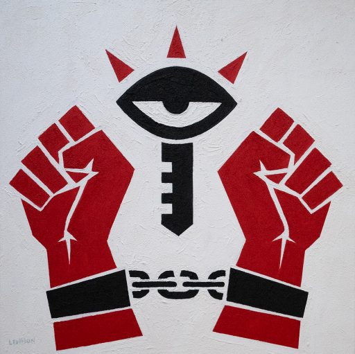 CHECK/ 2023 / ACRYLIC ON CANVAS / 80 x 80cm / £375 + PP CHECK/ 2023