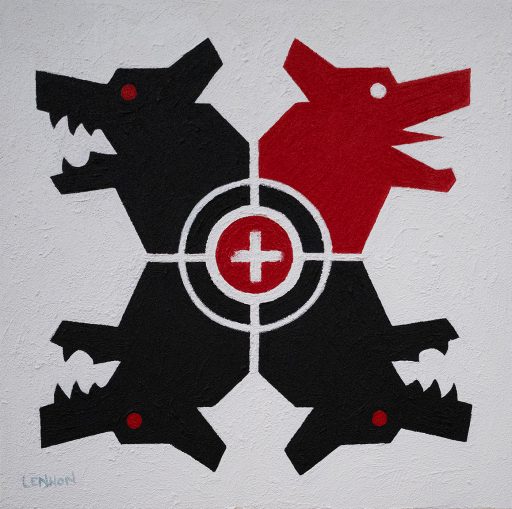 DICTATORS' INDICATORS / 2023 / ACRYLIC ON CANVAS / 60 x 60cm / £325 + PP DICTATORS' INDICATORS / 2023