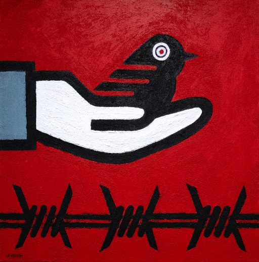 I'LL BE HAPPY WHEN... / 2023 / ACRYLIC ON CANVAS / 60 x 60cm / SOLD I'LL BE HAPPY WHEN... / 2023