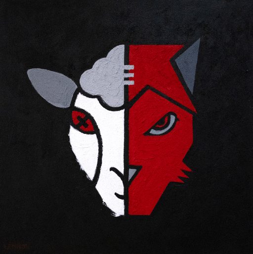OUR SAVIOUR / 2023 / ACRYLIC ON CANVAS / 60 x 60cm / £325 OUR SAVIOUR / 2023