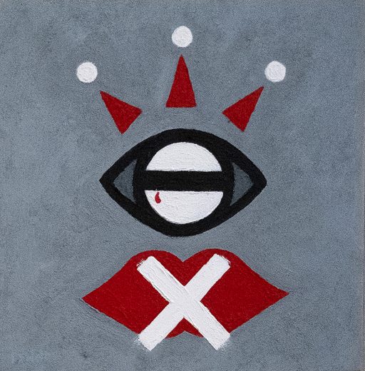 SILENCED PROTEST / 2023 / ACRYLIC ON CANVAS / 50 x 50cm / £295 + PP SILENCED PROTEST / 2023